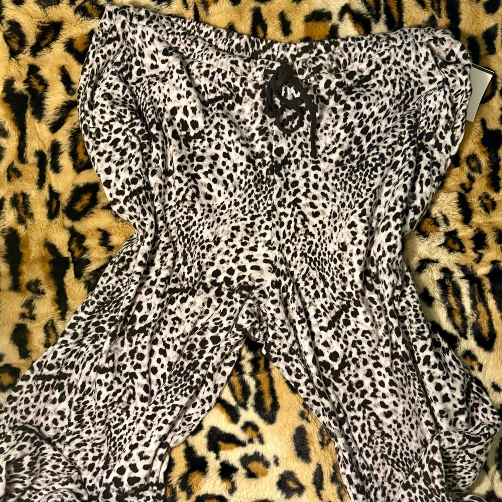 Talbots Animal Print Pants - Black and Cream